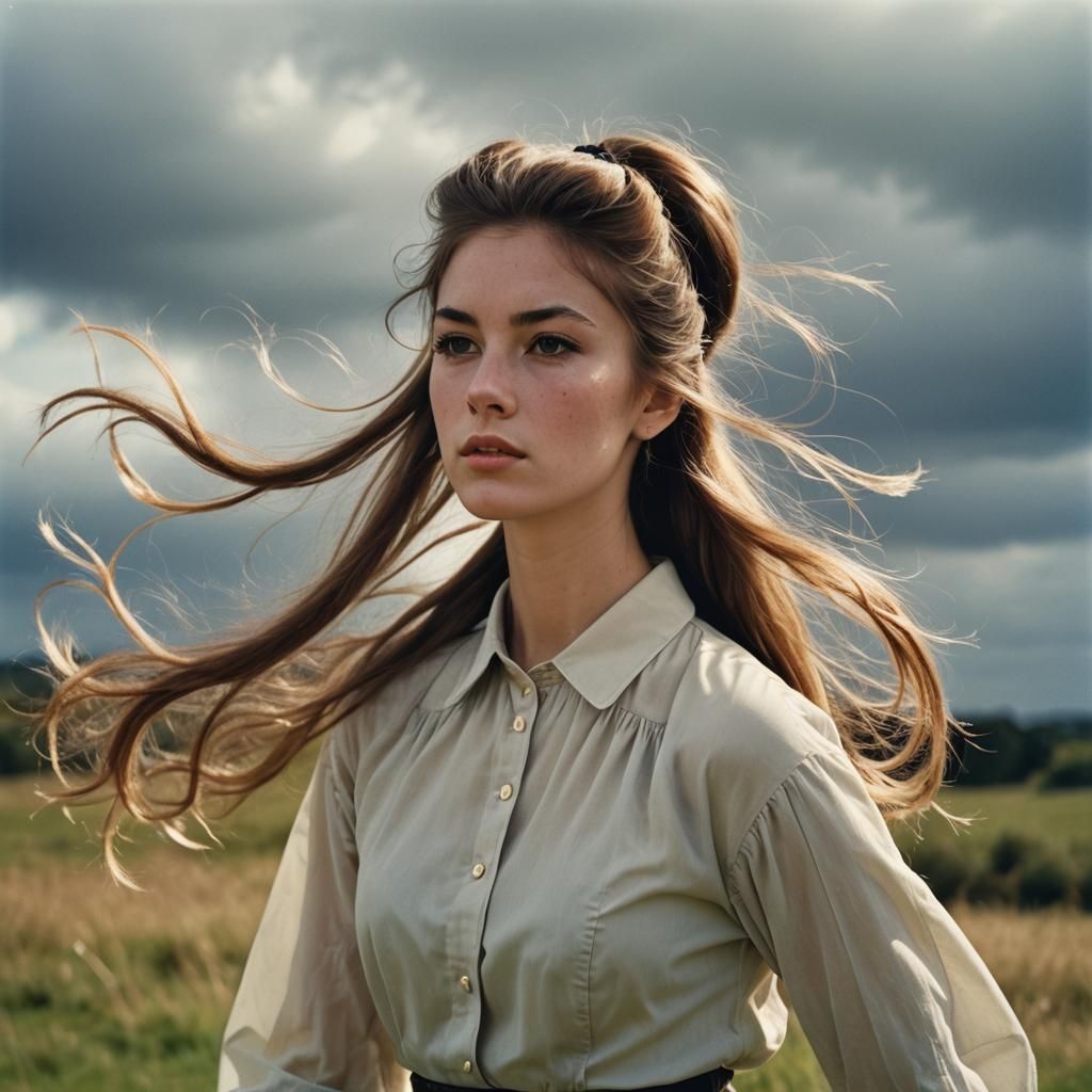 1960s Fashion Portrait in Film Grain Style