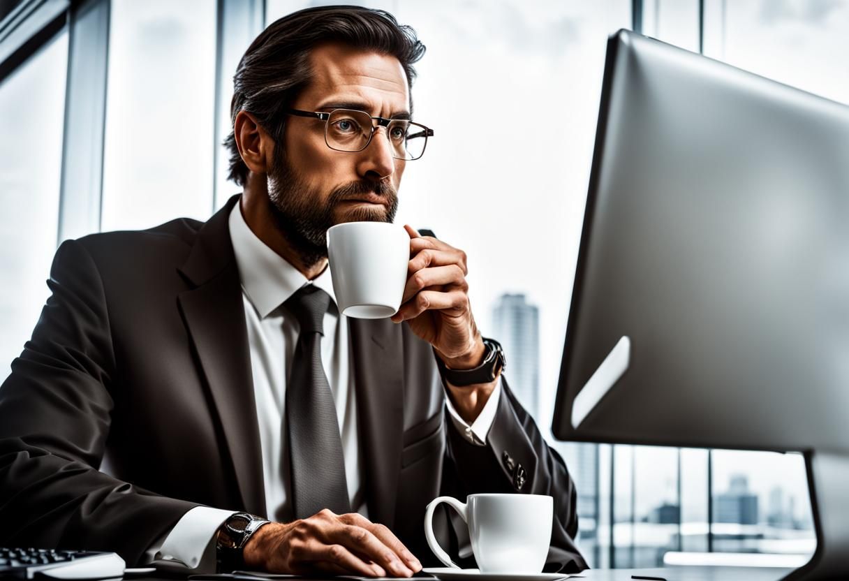 Executive Decisions: Hyperrealistic Office Scene