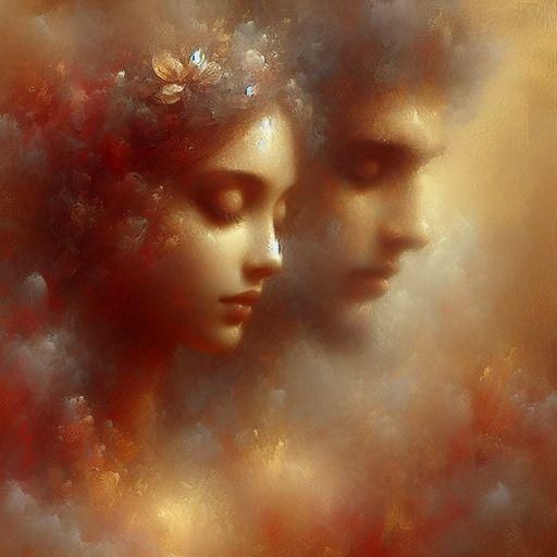 Woman in Landscape: AI Generated Image