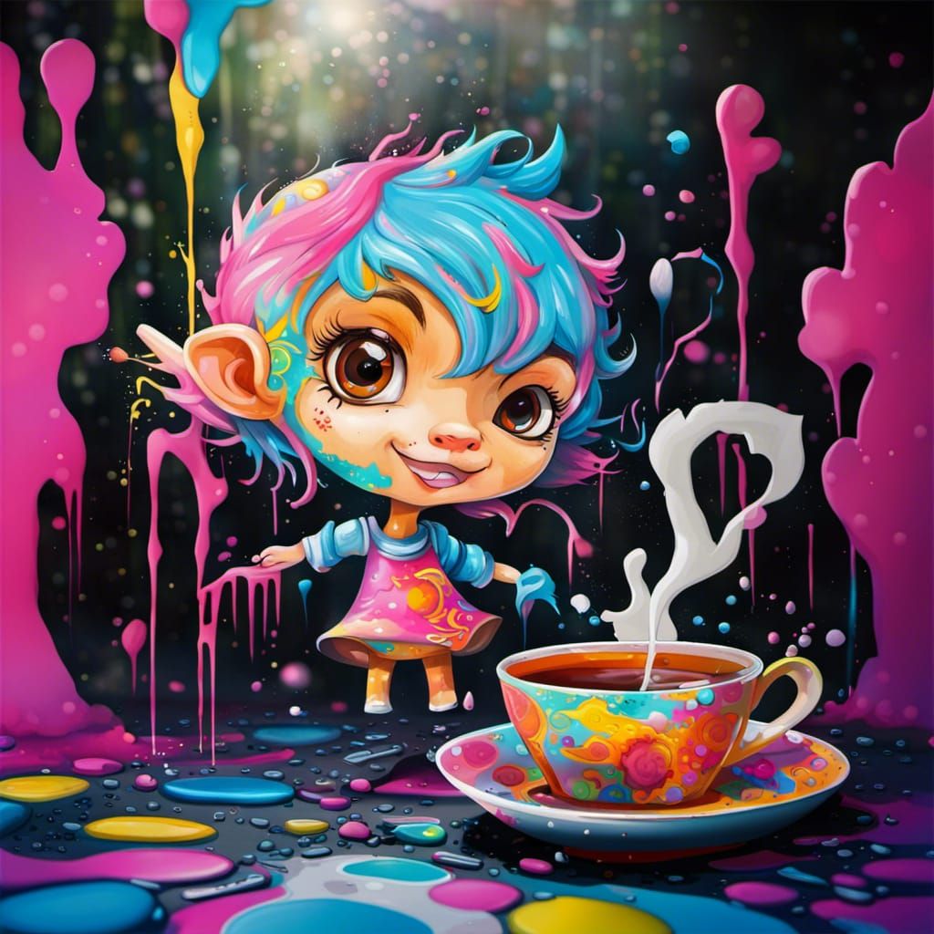 Teacup Pixie Graffiti Art Playground