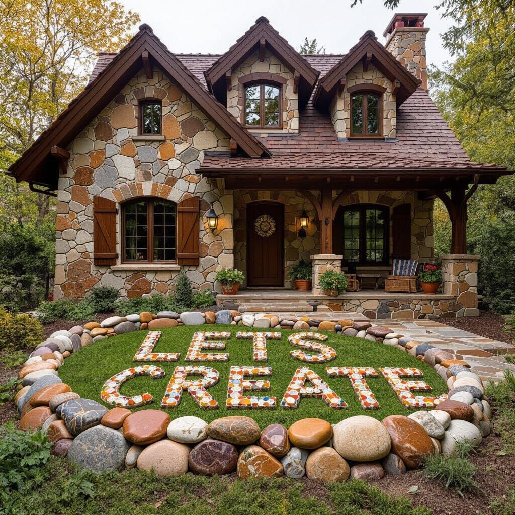 Cozy Stone Home Inspired by Klimt and Boldini