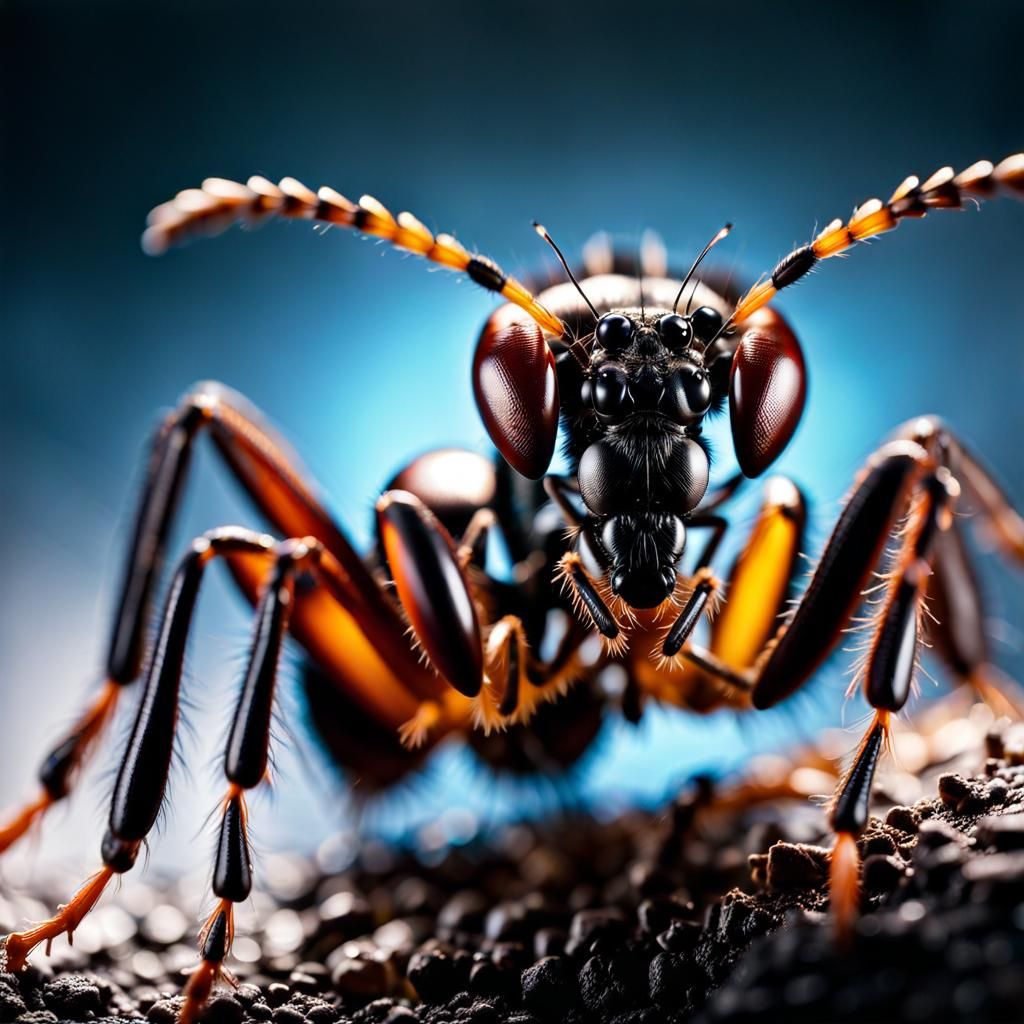 Detailed Macro Photograph of an Ant