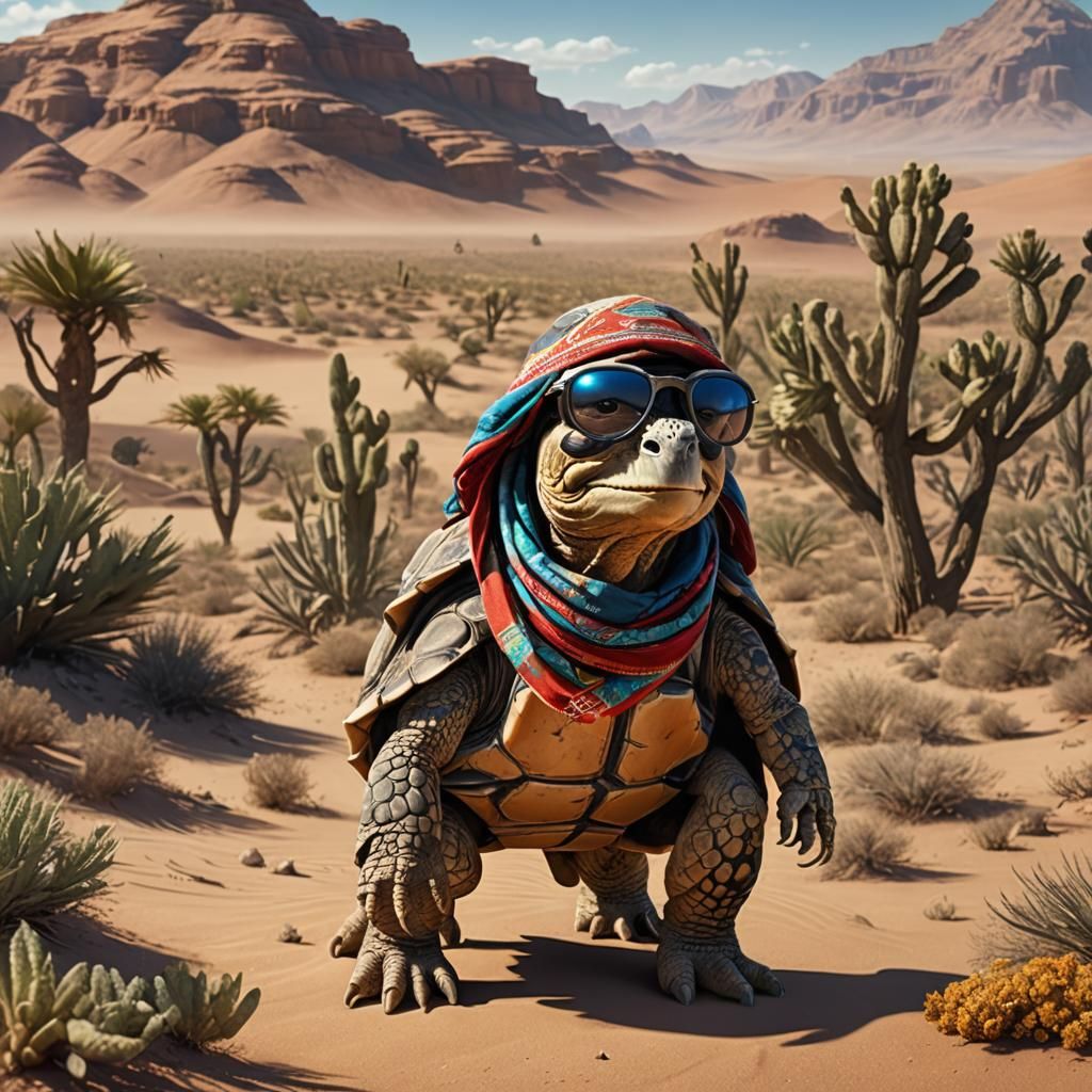 Desert Tortoise Fashion in the Desert