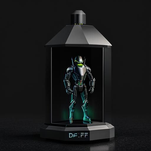 Metallic Ice Android in Matte Black Enclosure