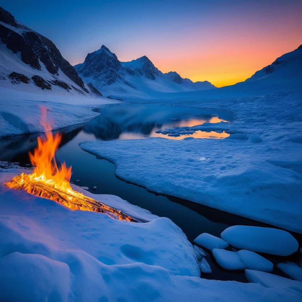 Fire and Ice: A Stunning Contrasting Display