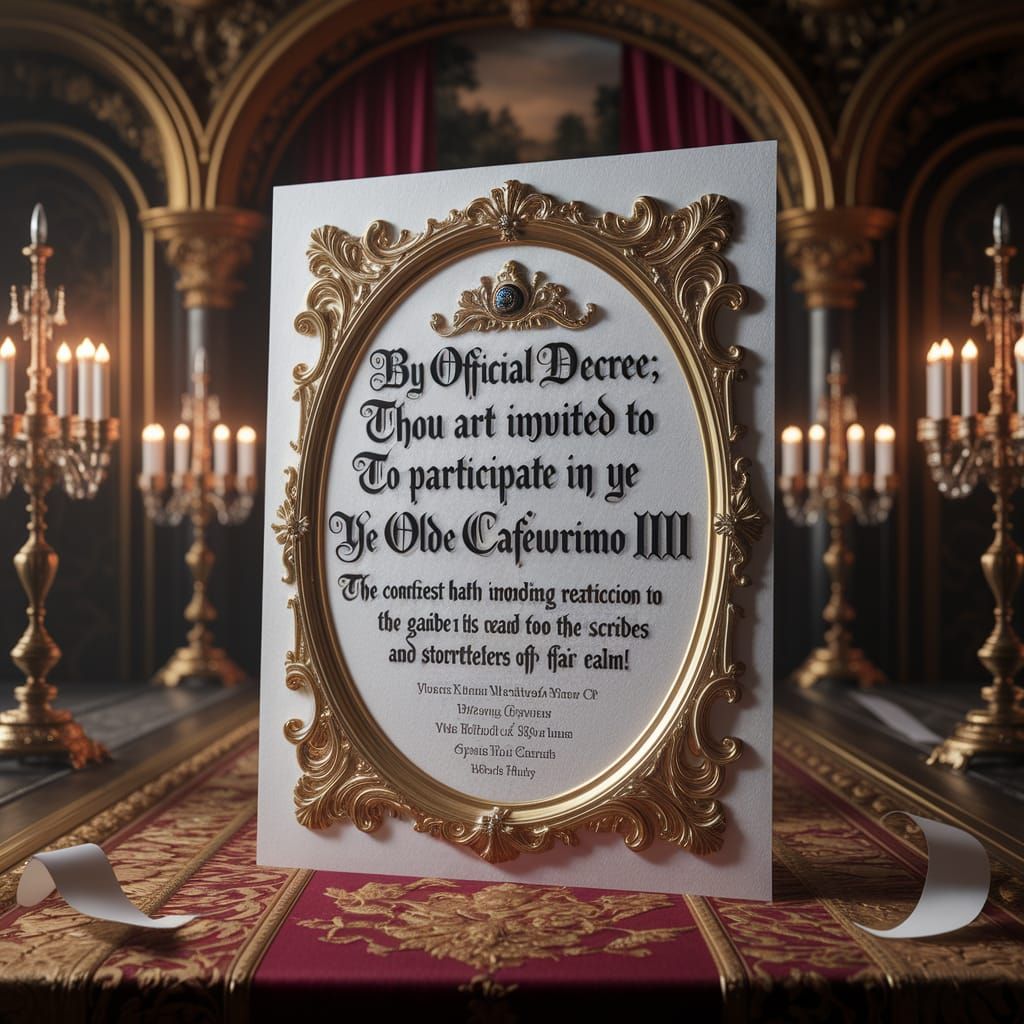 Elegant Royal Invitation in Golden Age Style