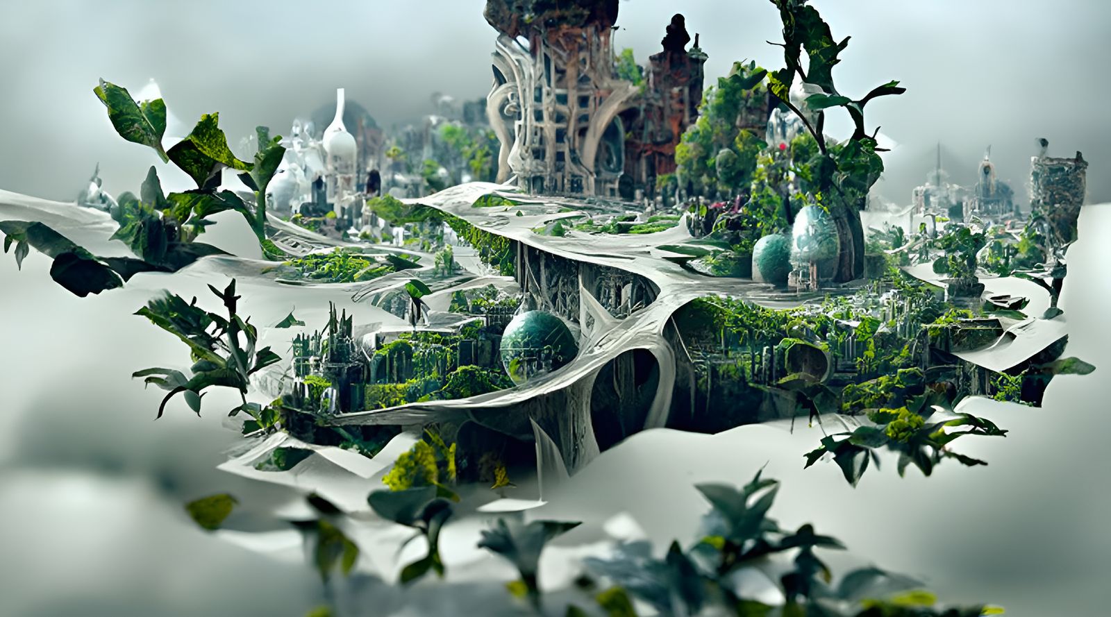 Ecopunk Alice in Wonderland Paper City