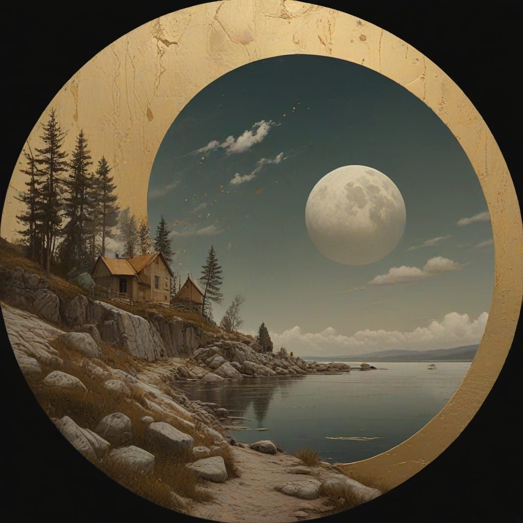 Surreal Abstract Worlds in Magical Realism Style