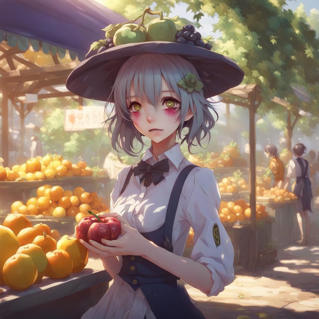 Zombie Fruit Lemonade Stand: Art Nouveau 3D Render