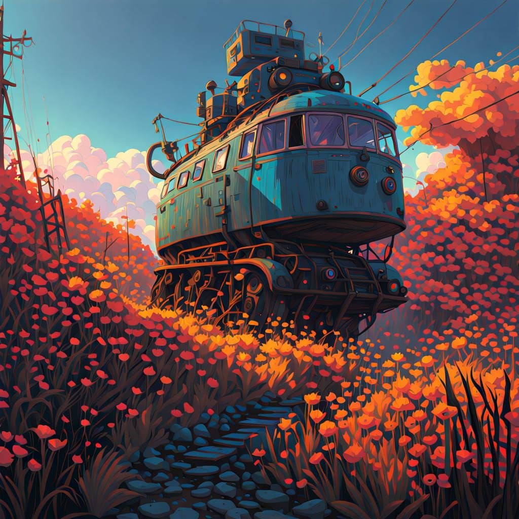 Luminous Fairycore Garden Blooms Within a Human Iris