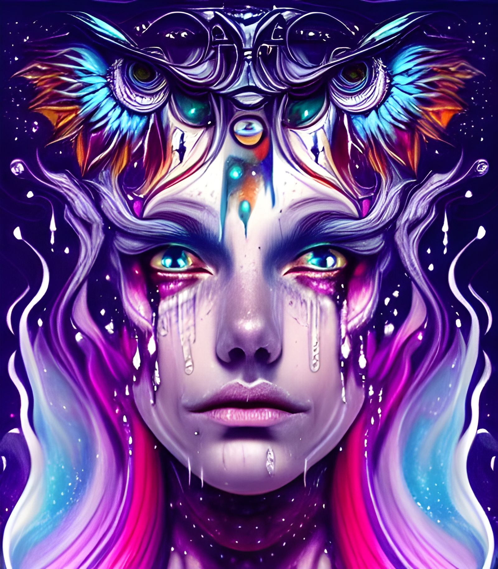 My last two prompts combines (melting and tattoos)