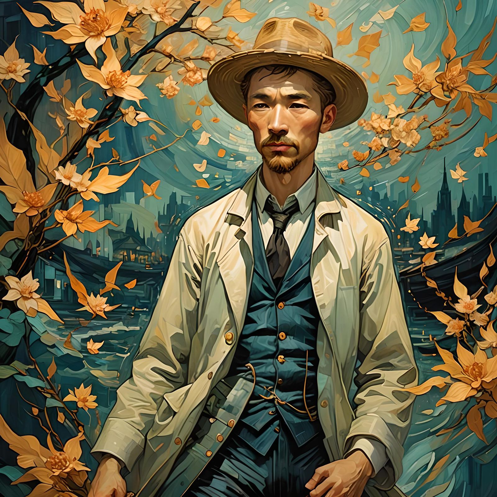 Blended Artistic Styles Inspired by Masters