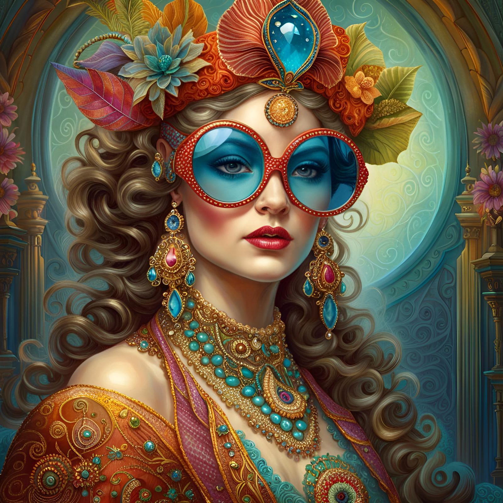 Juliet's Extravagant Costume Ball: Fantasy Illustration