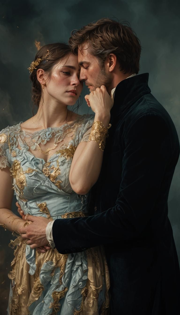 Man Hugging Ghost With Heartbroken Expression