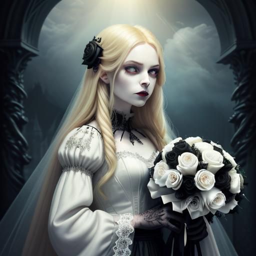 Gothic Vampire Princess in Dark Fantasy Art