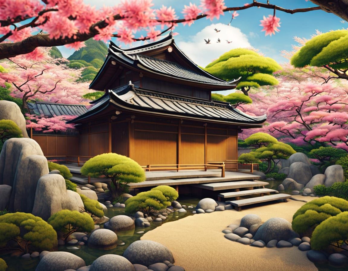 Serene Japanese Garden & Traditional House