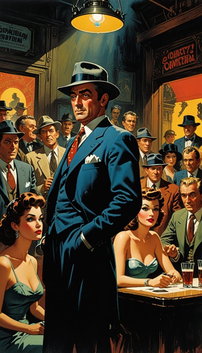 Hard-Boiled Detective in a Smoky Nightclub