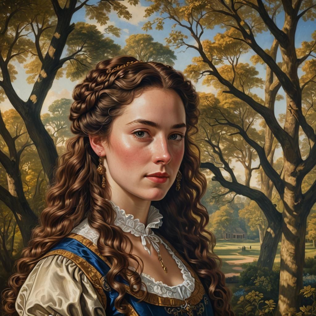 Colonial American Portrait of a Young Woman