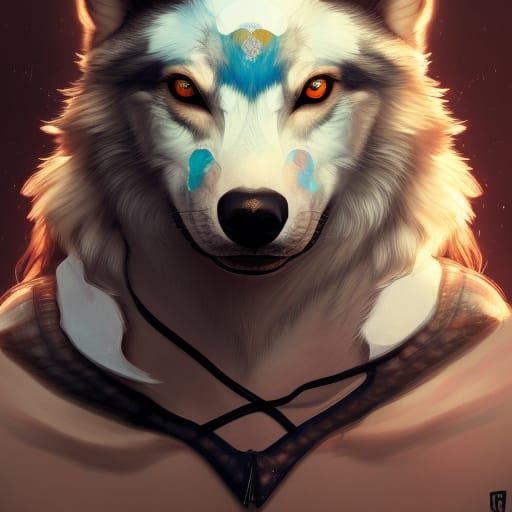 Heterochromia wolf girl