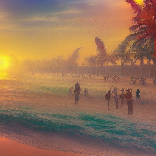 Juhu Beach as Detailed Matte Painting