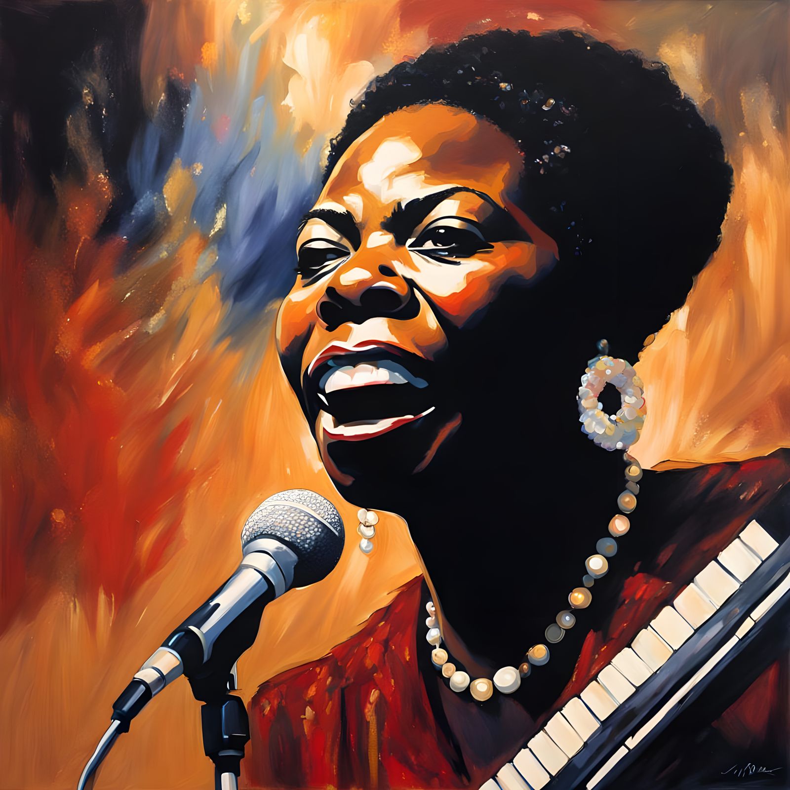 Nina Simone: Expressive Portrait of a Musical Icon