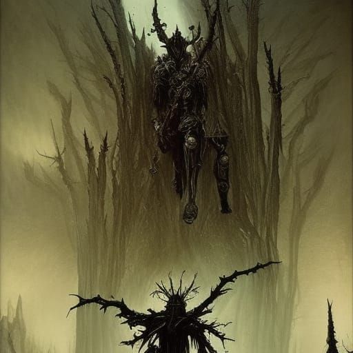 High Gothic Undead Knight in Thorn Forest