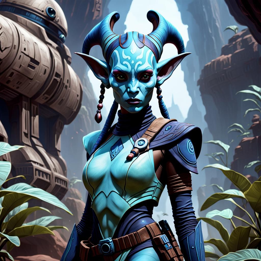 Star Wars Twi'lek Girl Concept Art in 8k