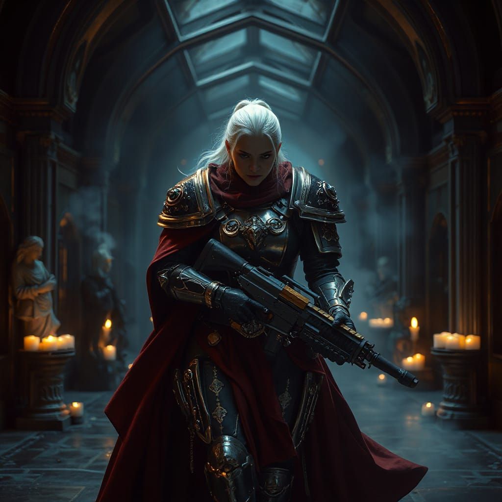 Lord Inquisitor in Ornate Armour on Battleship