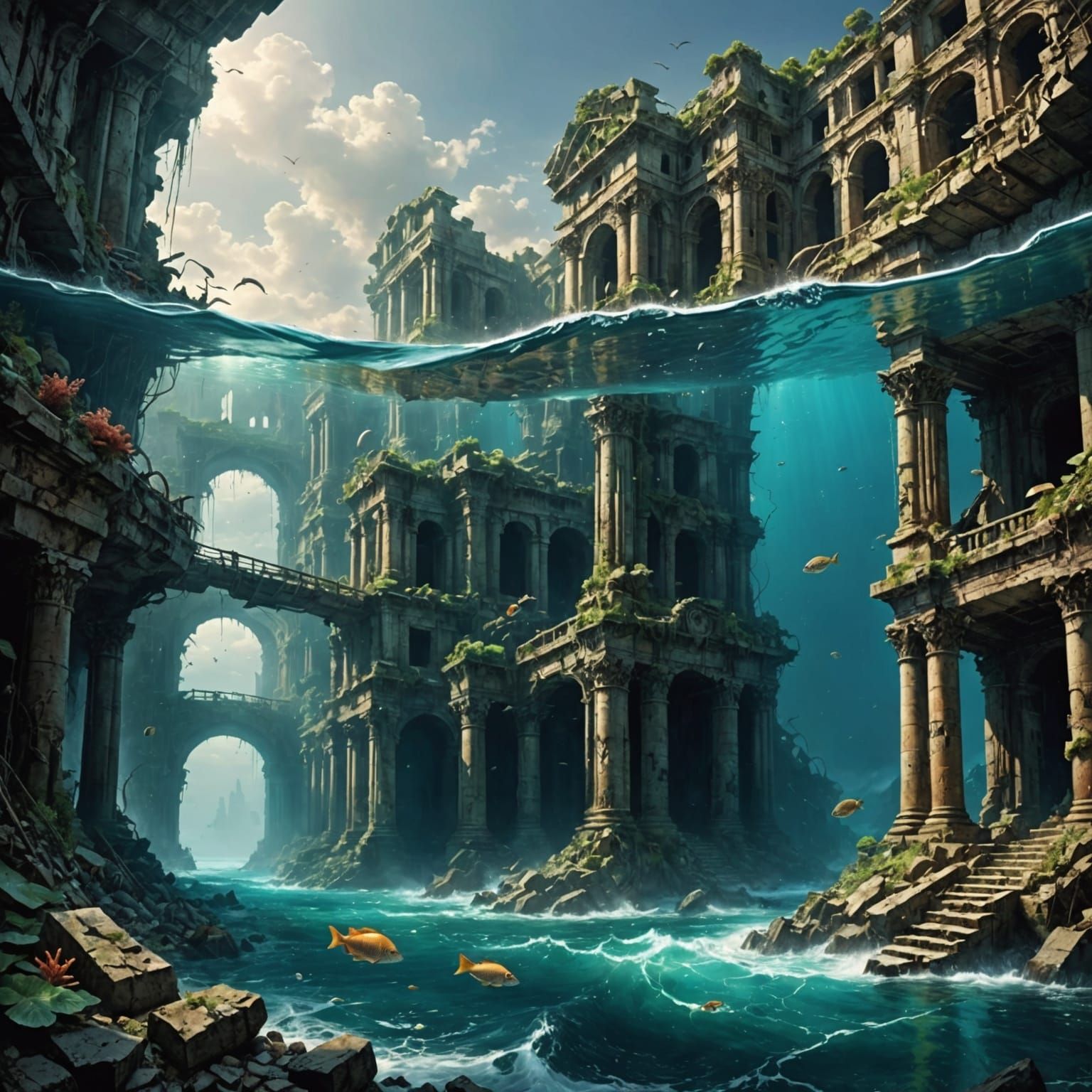 Submerged Civilization Adapts to Deep-Sea Life