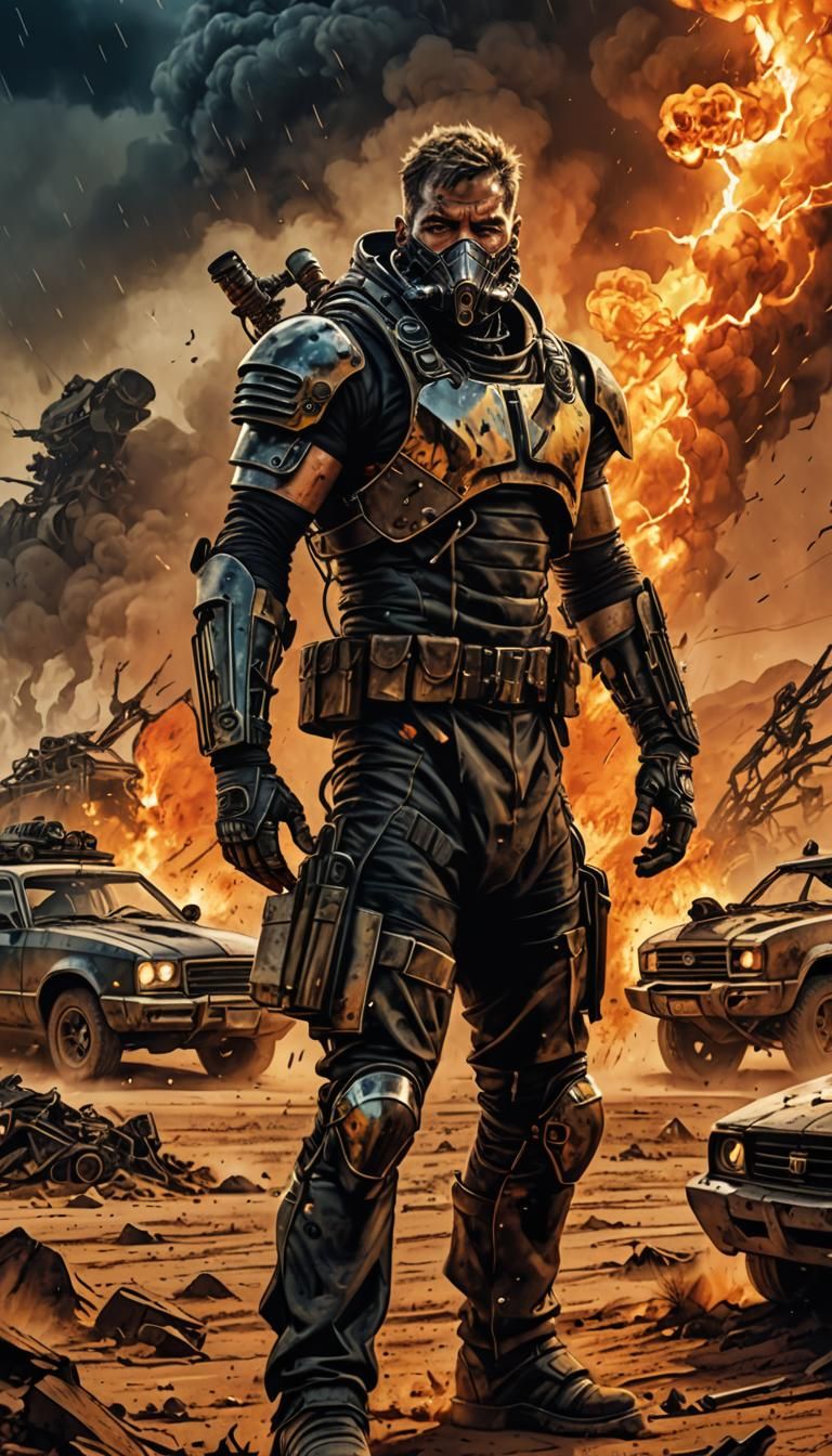 Mad Max in Power Armor: Comic Book Style