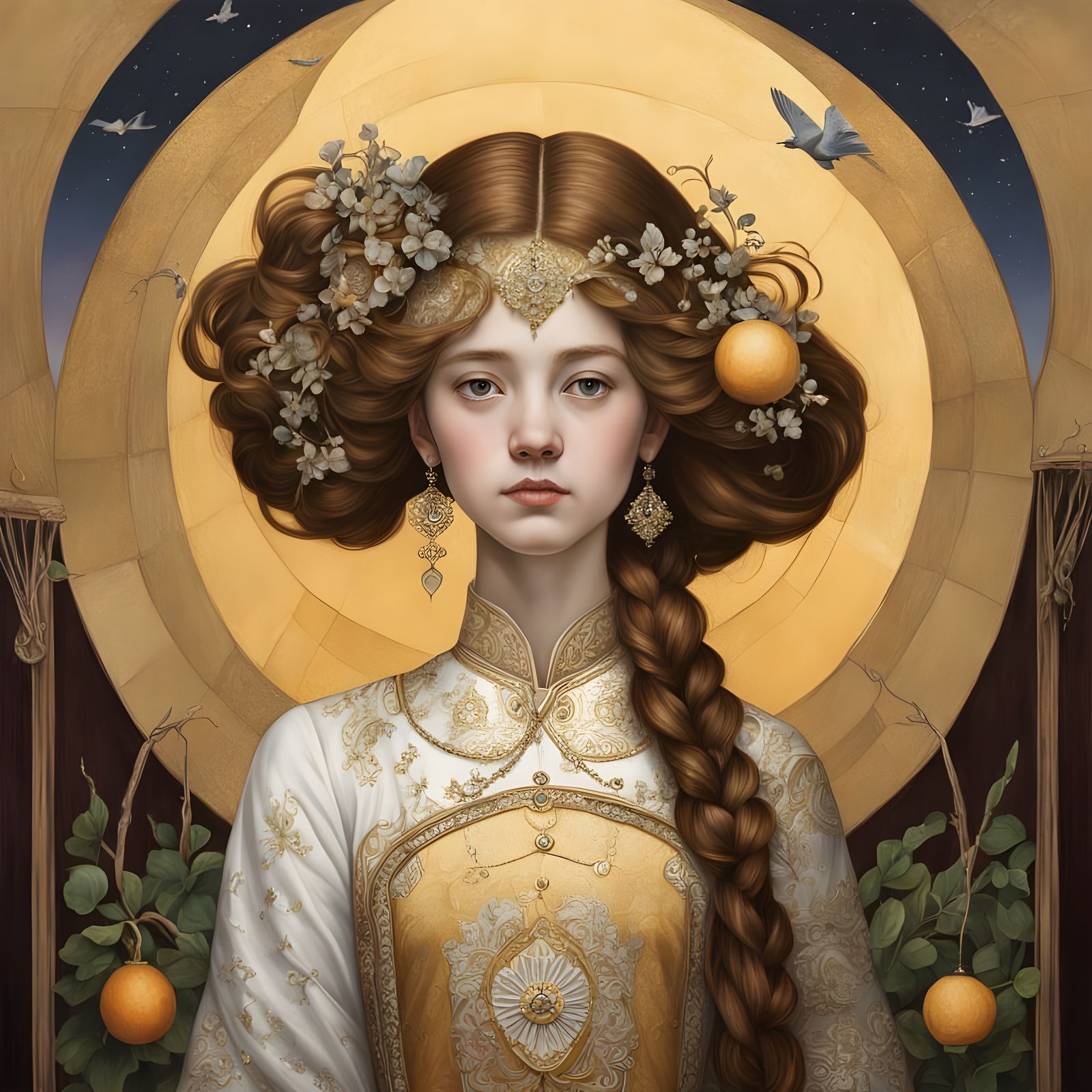 Hyperrealistic Twilight: Flying Serpent in Square Format