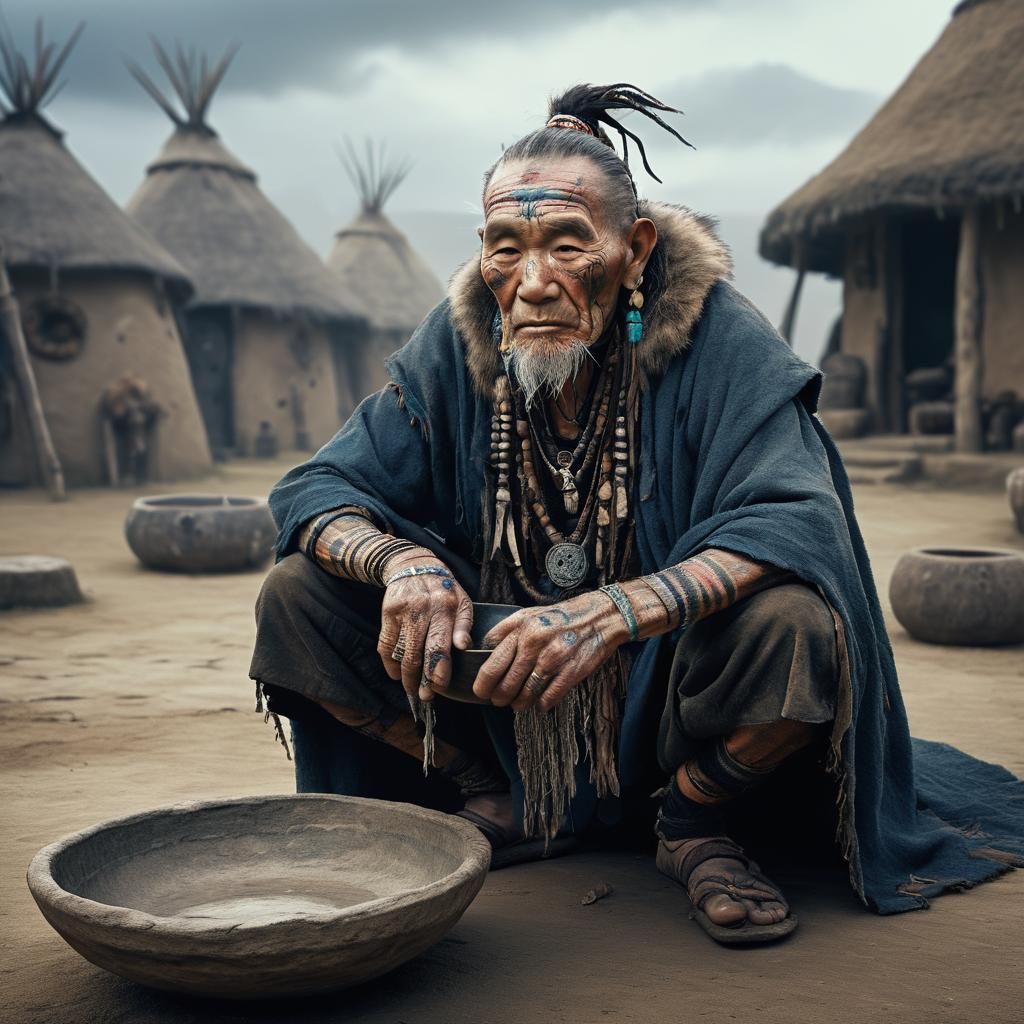 Shaman Scrying: A Detailed Digital Matte Painting