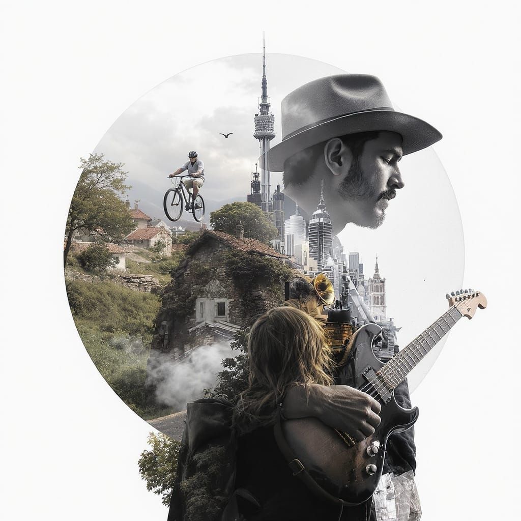 Double Exposure: Village vs. City Life