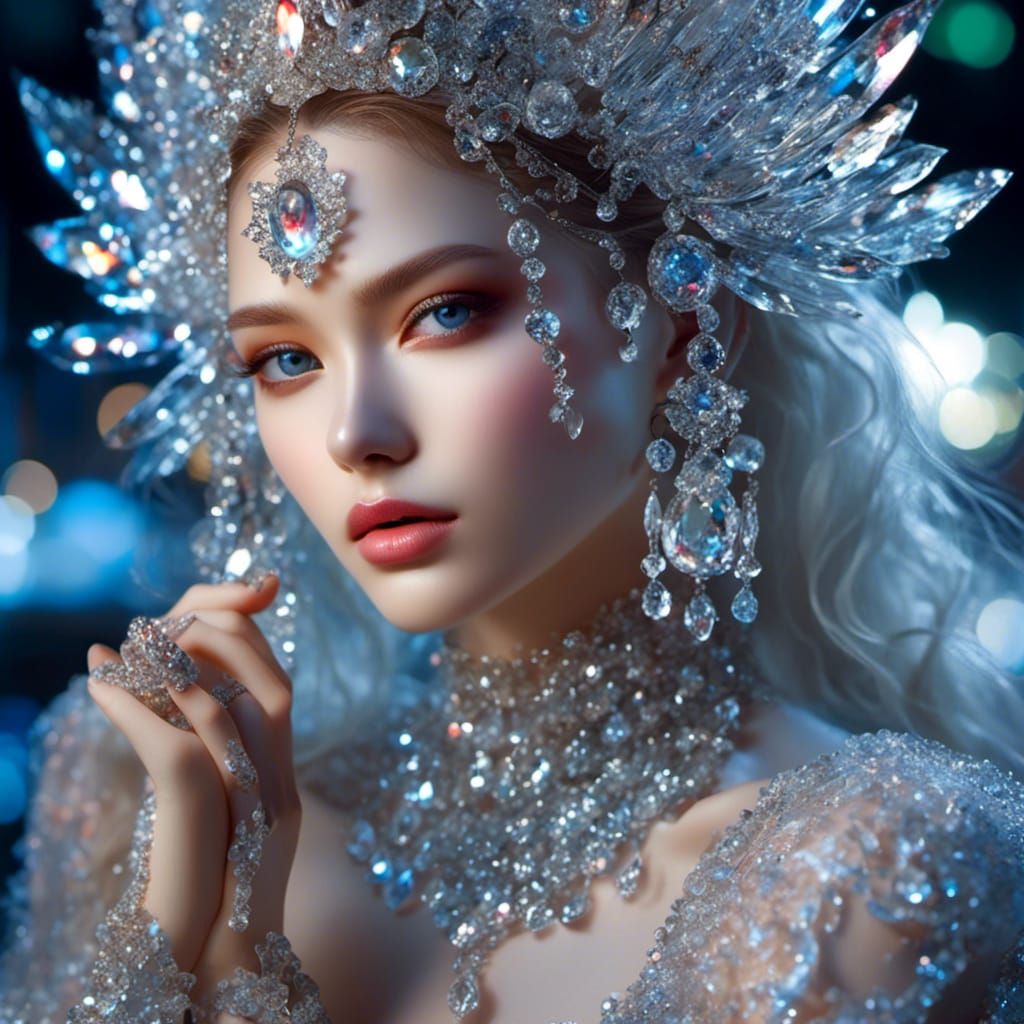 <lora:Crystal Glass Style:1.0>