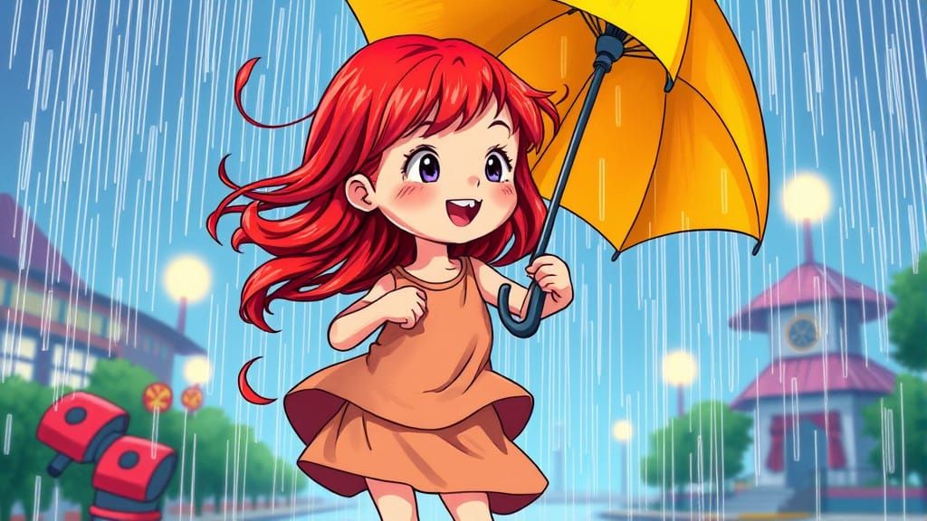 Vibrant Digital Illustration in Whimsical Comic Art Style