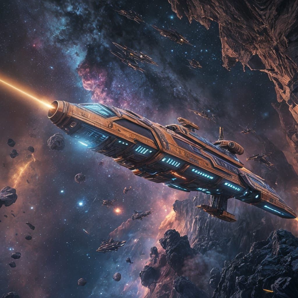 Fantastical Spaceship Concept Art in 8k Resolution