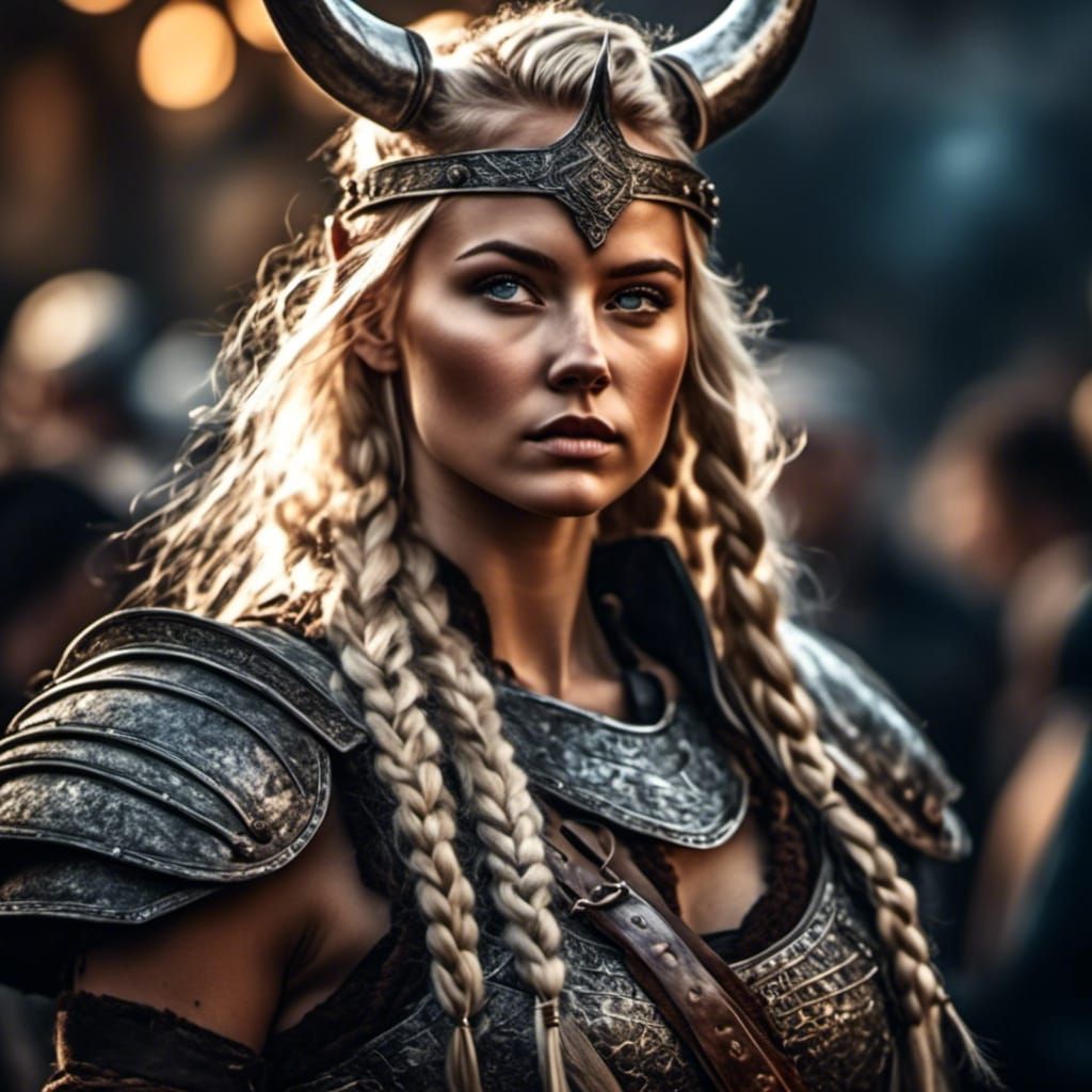 Helga. The young woman Viking warrior