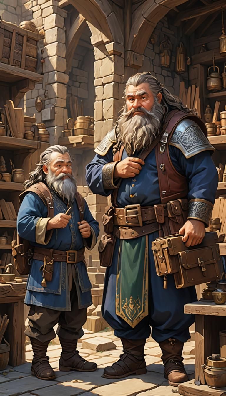 Judean Scene: Carpenter and Tax Collector in Anime Style