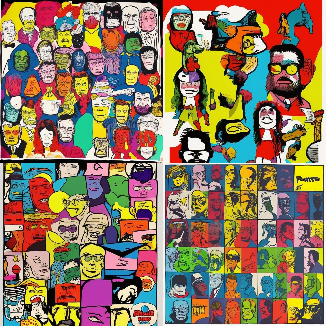 Fun Apes in Pop Art Style Artwork