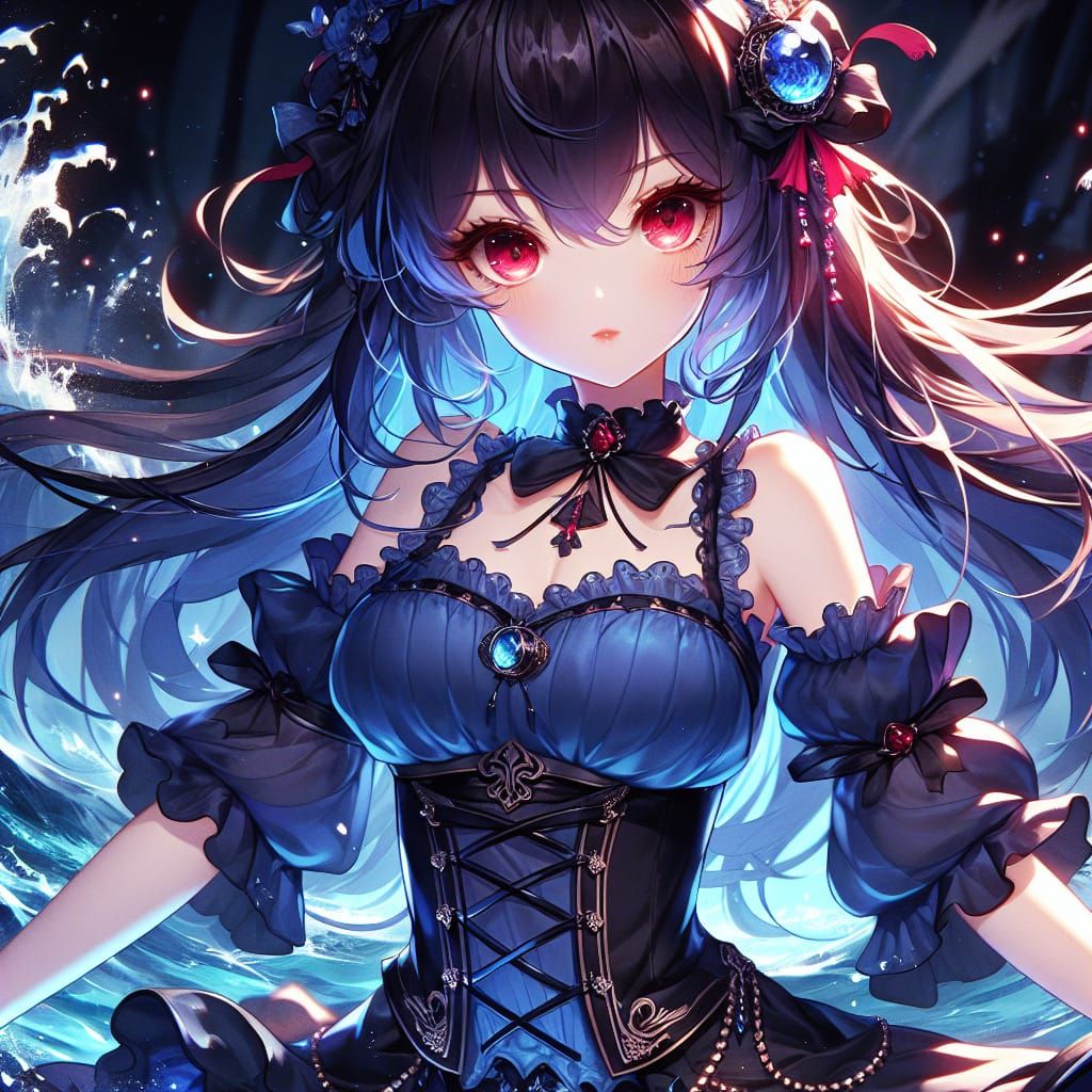 Fantasy Anime Siren in Dark Fantasy Setting