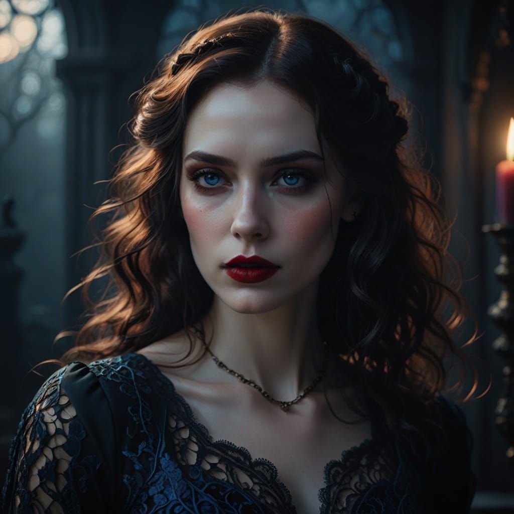 Ethereal Beauty in Dark, Moody Splendor