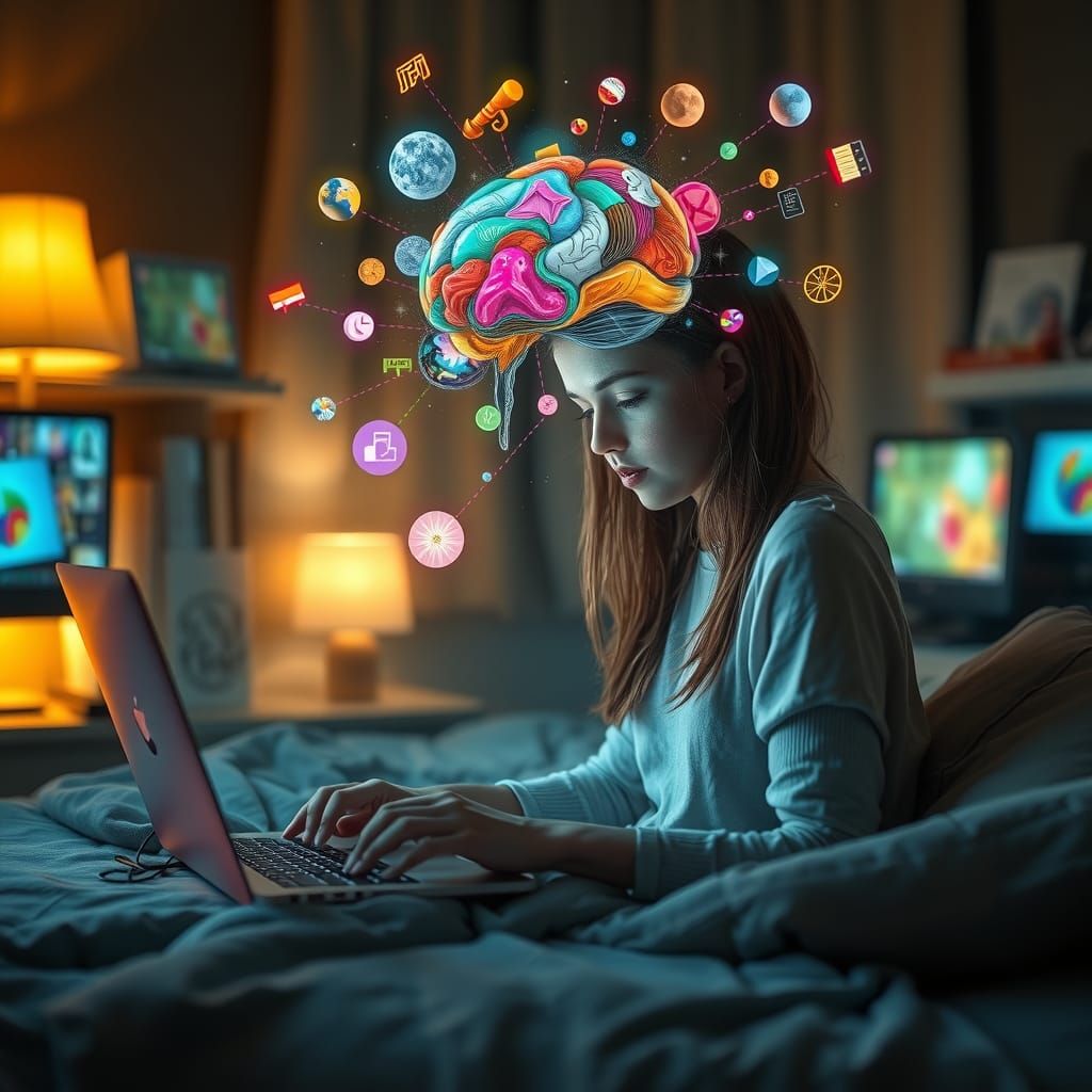 Woman's AI Art Collection in Futuristic Style