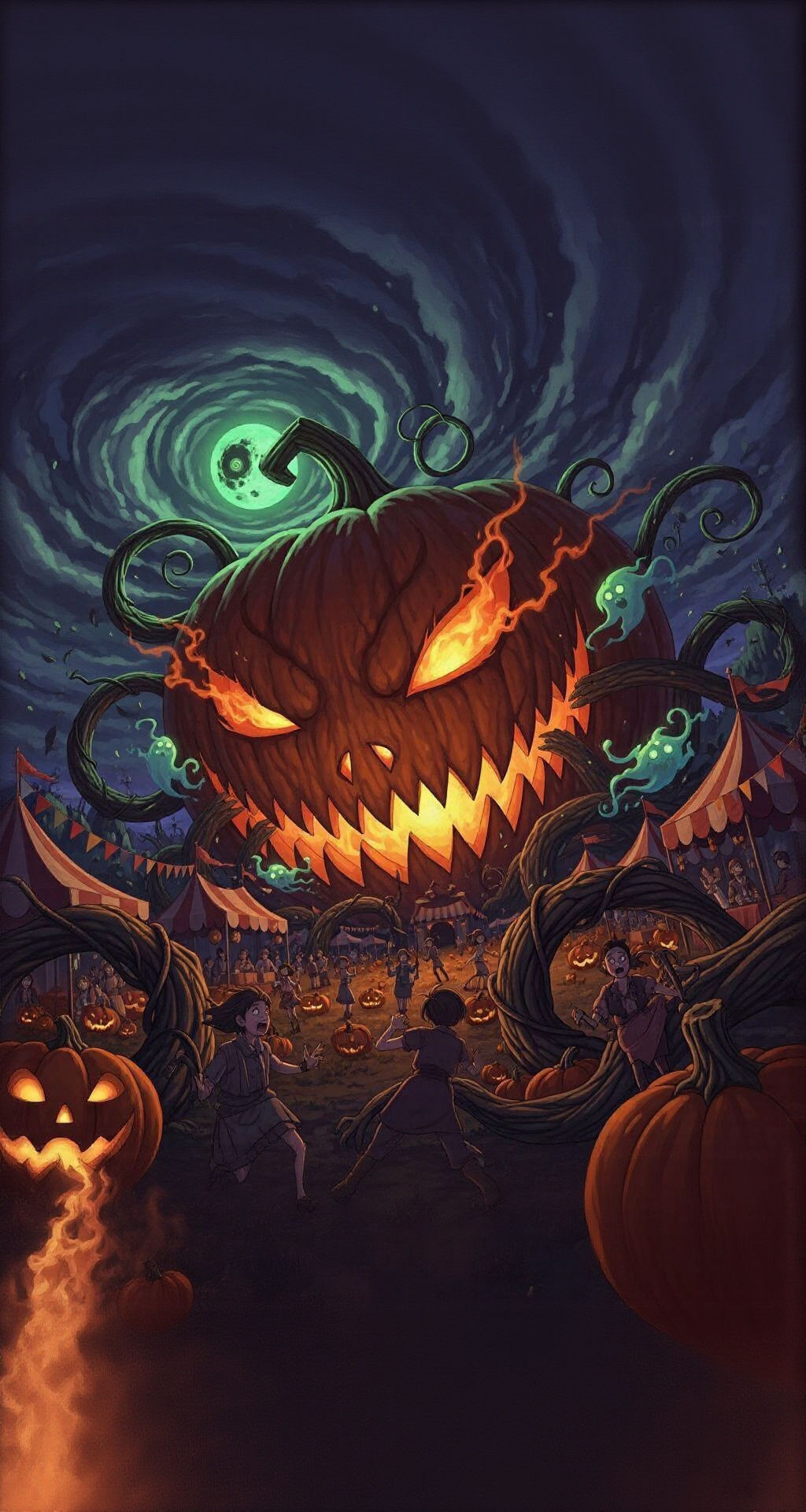 Giant Demonic Jack-o'-Lantern Haunts Harvest Festival