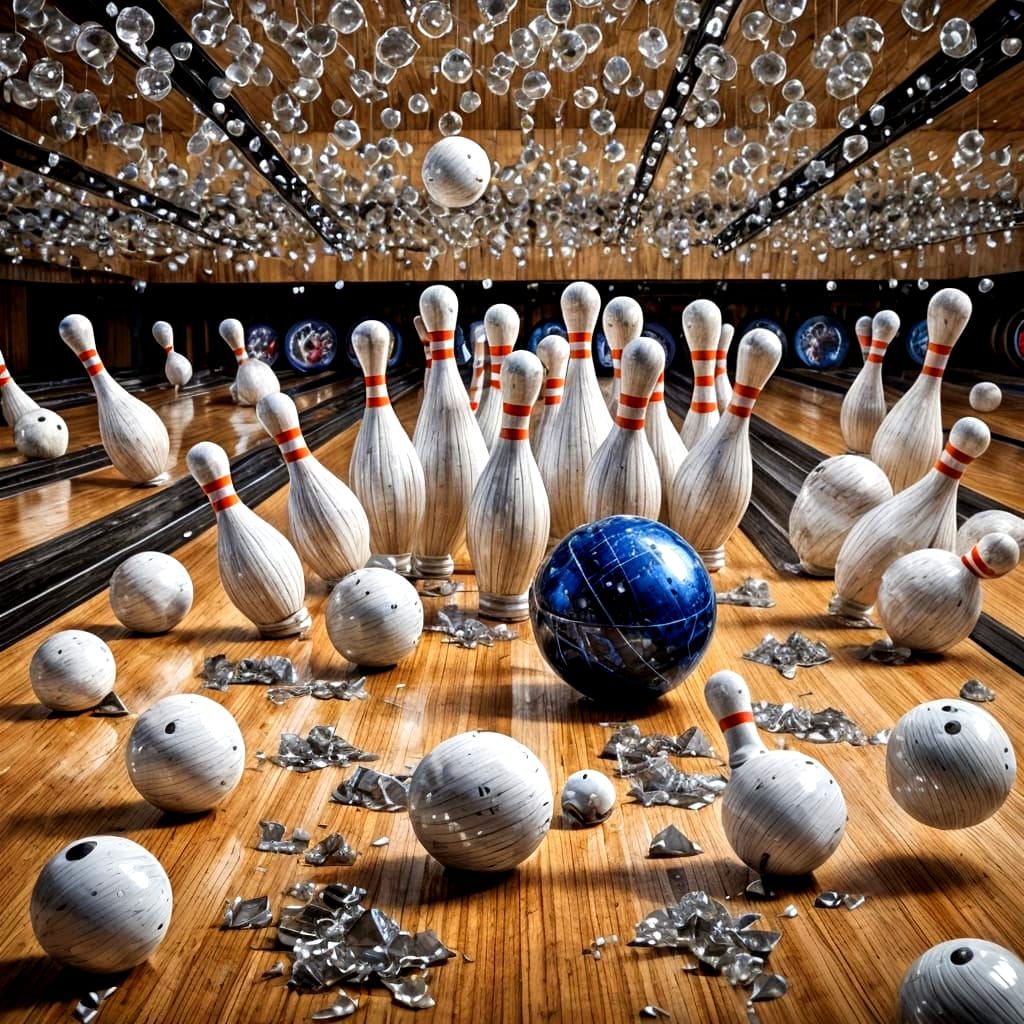 Crystal Bowling Ball Shatters on Impact