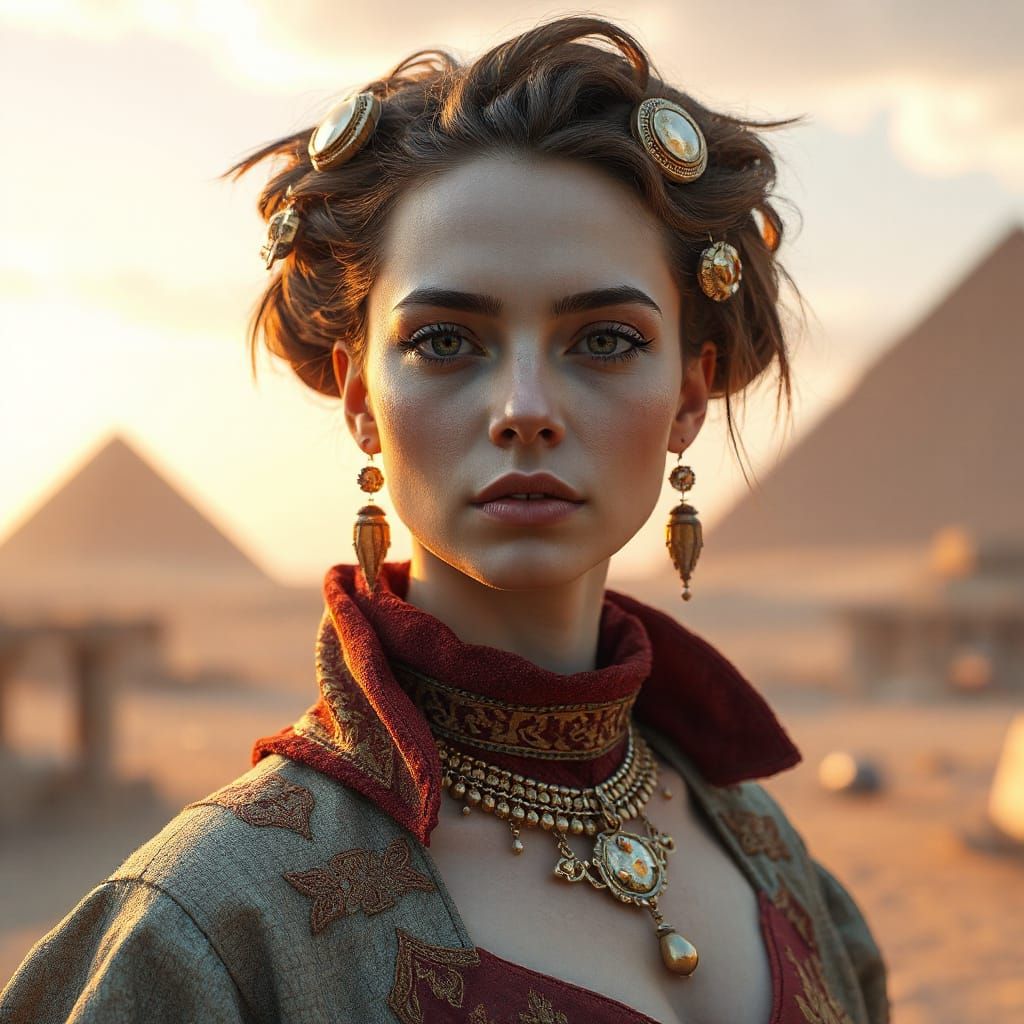 Fashionista Portrait in Ancient Egypt, 2285