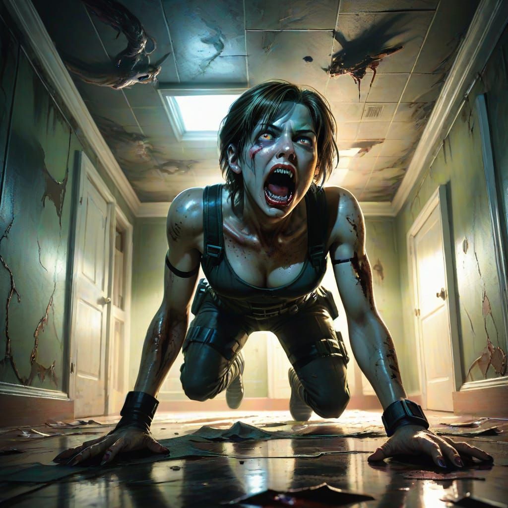 Eerie Licker Crawling: Dark Comic Art Horror