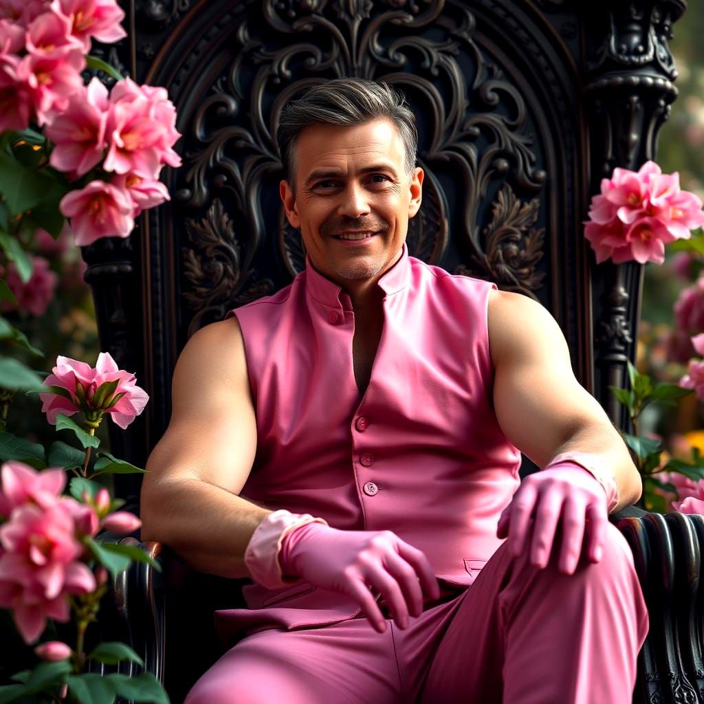 Austrian Kaiser in Azalea Garden, Rococo Photography