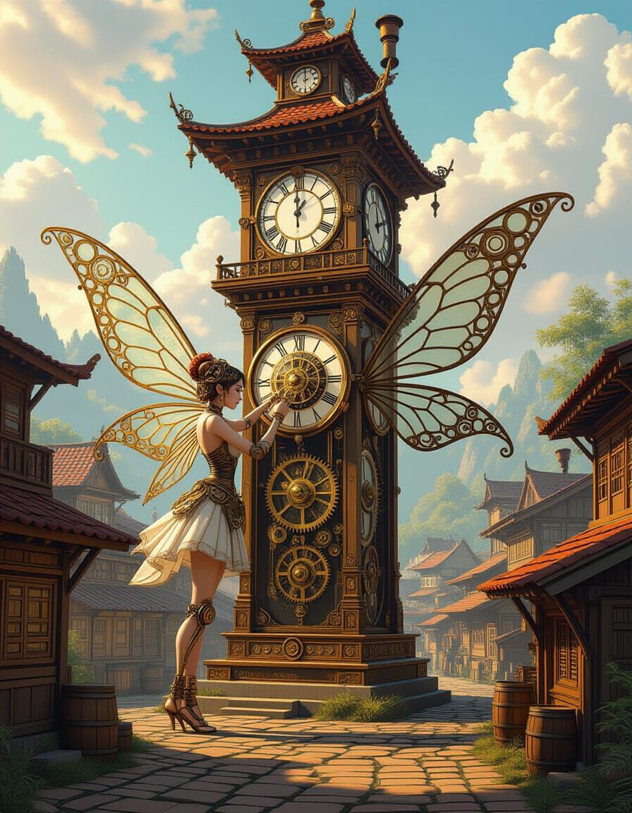 Clockwork Fairy Repairs Steampunk Clock Tower
