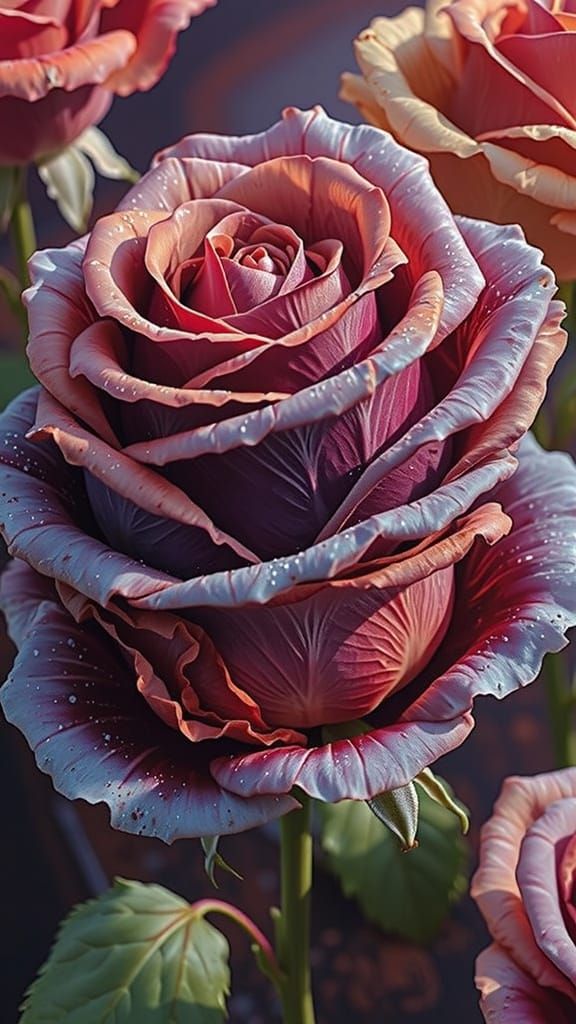 Woman in Roses: Art Nouveau Dreamscape