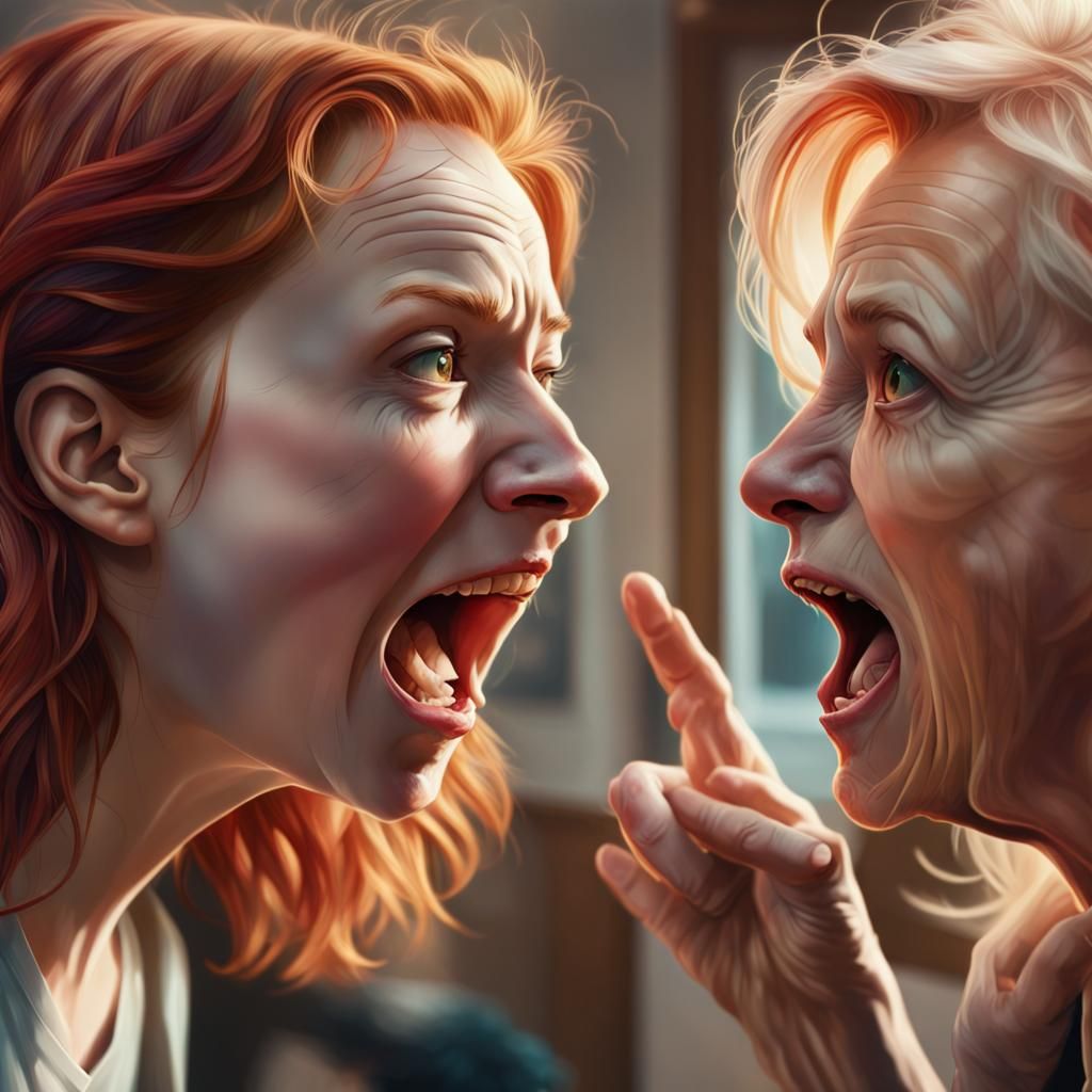 Hyperrealistic Portrait: Thomasin McKenzie Yelling